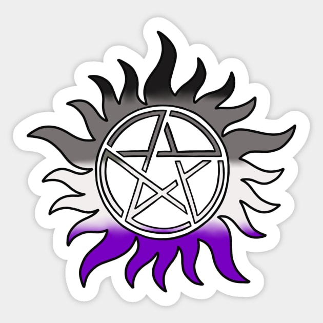 Asexual Anti Possession Symbol Sticker by KayWinchester92